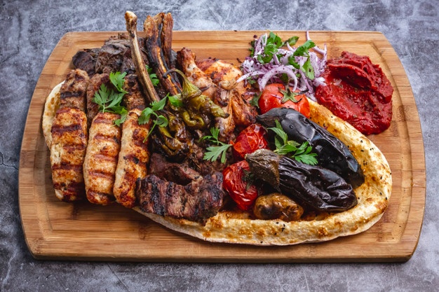 kebab-platter